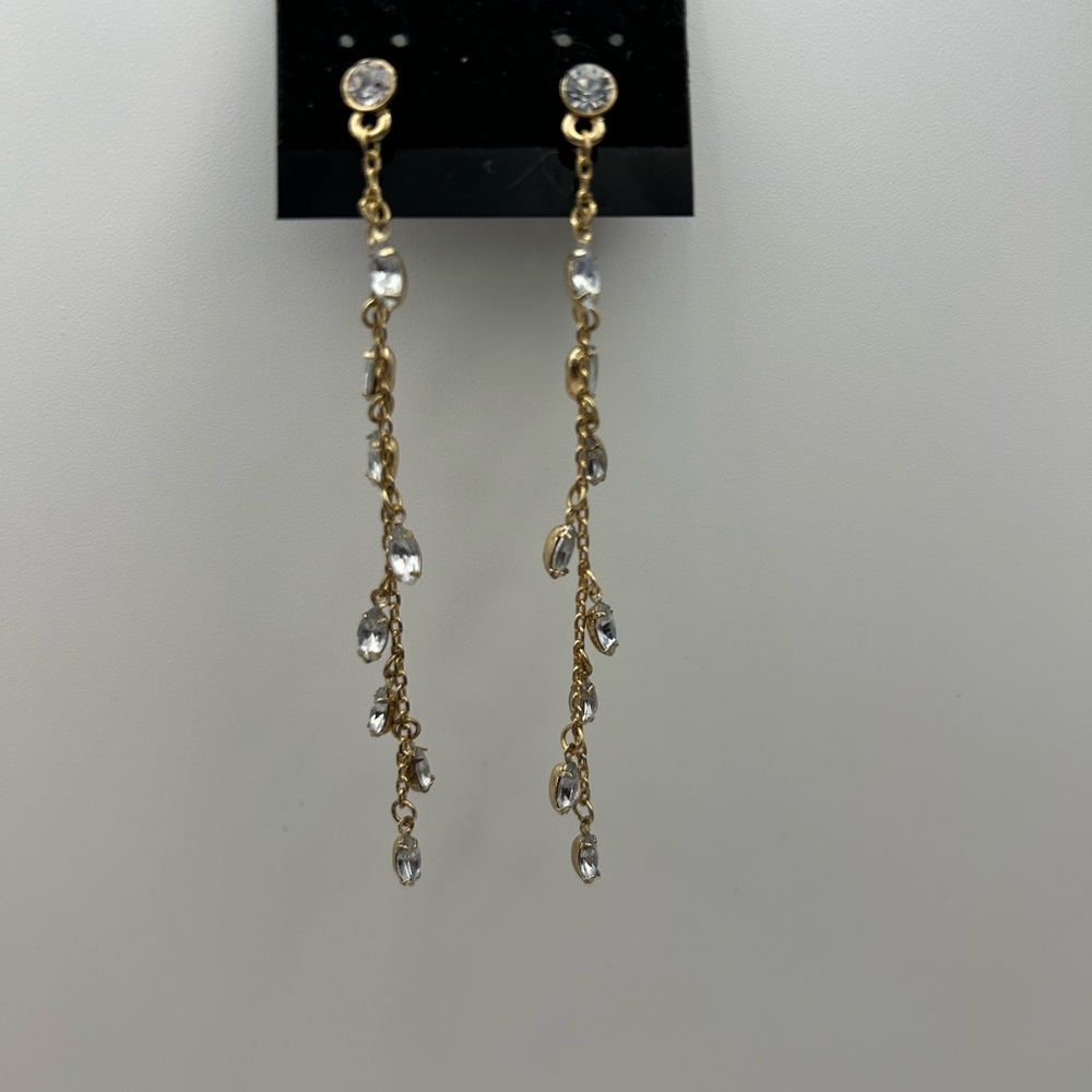 3/10$ shiny dangly gold earrings